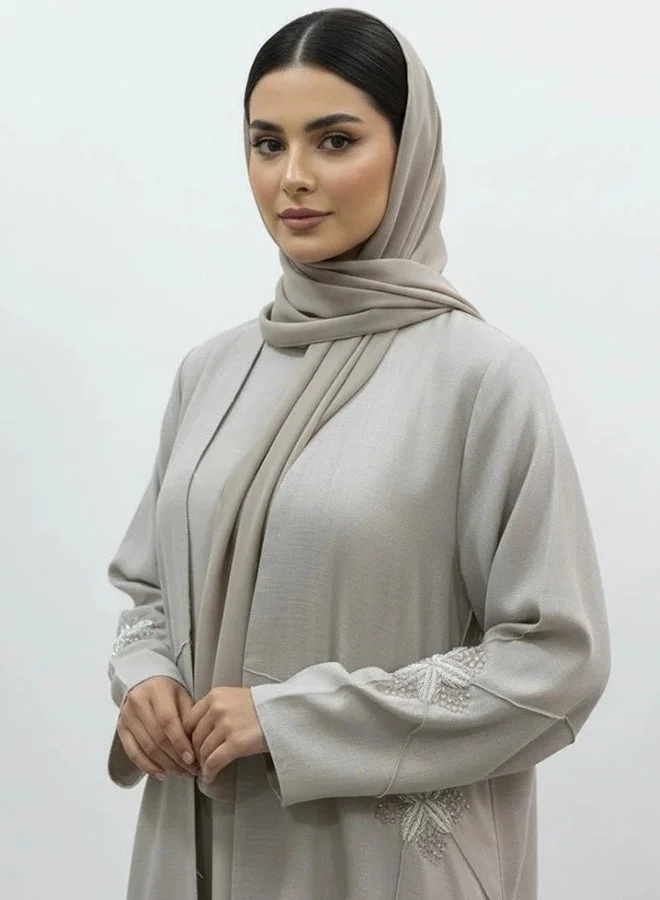 عبايات لمحة عباية إيلاف بالشك والتطريز – قماش صيفي